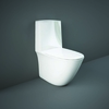 Stand-WC ohne Spülrand aufgesetzter Spülkasten inkl. Sensorspülung & Sitz mit Absenkautomatik Glanz-Weiß - RAK Sensation x Hudson Reed