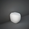 Stand-WC ohne Spülrand oval Sitz mit Absenkautomatik Mattweiß – RAK Cloud x Hudson Reed