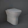Stand-WC ohne Spülrand Sitz mit Absenkautomatik 400mm x 360mm Mattgrau – RAK Feeling x Hudson Reed