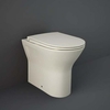 Stand-WC ohne Spülrand Sitz mit Absenkautomatik 400mm x 360mm Mattgreige – RAK Feeling x Hudson Reed
