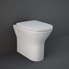Stand-WC ohne Spülrand Sitz mit Absenkautomatik 400mm x 360mm Mattweiß – RAK Feeling x Hudson Reed