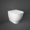 Stand-WC ohne Spülrand Sitz mit Absenkautomatik 410mm x 360mm Glanz-Weiß – RAK Moon x Hudson Reed