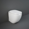Stand-WC ohne Spülrand Sitz mit Absenkautomatik 420mm x 380mm Glanz-Weiß – RAK Illusion x Hudson Reed