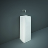 Standwaschbecken eckig 360mm ohne Hahnloch Glanz-Weiß – RAK Petit x Hudson Reed