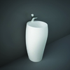 Standwaschbecken oval 490mm x 470mm 1 Hahnloch Matt-Weiß – RAK Cloud x Hudson Reed