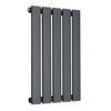 Sterling Arlie Kollektion Design-Heizkörper (einlagig) Horizontal - 595mm x 350mm Anthrazit - Hudson Reed