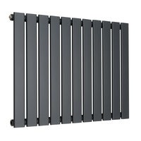 Sterling Arlie Kollektion Design-Heizkörper (einlagig) Horizontal - 595mm x 770mm Anthrazit - von Hudson Reed