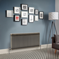 Säulenheizkörper (3-lagig) Horizontal 50cm x 119cm,  in lackiertem Rohmetall – Regent Hudson Reed