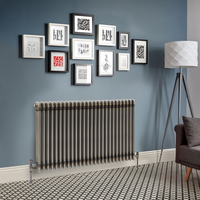 Säulenheizkörper Horizontal 3-lagig,  75cm x 119cm,  lackiertes Rohmetall – Regent Hudson Reed