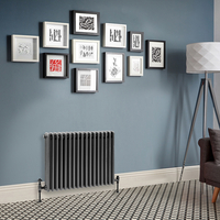 Säulenheizkörper Horizontal 3-lagig,  in Zinn - Größe wählbar – Regent Hudson Reed