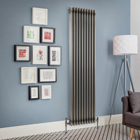 Säulenheizkörper Vertikal 180cm x 47cm,  3-lagig,  in lackiertem Rohmetall – Regent Hudson Reed
