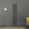 Säulenheizkörper vertikal (3-Säulen),  in Mouse Grey - Größe wählbar – Regent Hudson Reed