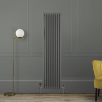 Säulenheizkörper vertikal (3-Säulen),  in Mouse Grey - Größe wählbar – Regent Hudson Reed