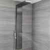 Thermostat Duschpaneel mit Wasserfall-Regendusche & Massagedüsen,  Aluminium Dunkelgrau - Dusk von Hudson Reed