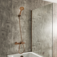 Thermostat-Wannenarmatur mit Handbrause – gebürstete Bronze - Arlo