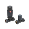 Thermostatische Durchgangsventile im Paar inkl. Rücklaufverschraubung– Farbe wählbar