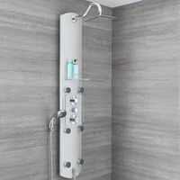 Thermostatisches Duschpaneel aus Aluminium,  auch zur Eckmontage - Baya