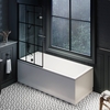 Traditionelle Duschbadewanne mit Gittermuster-Badewannenaufsatz – Größe & Verkleidung wählbar – Richmond Hudson Reed