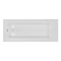 Traditionelle einseitige Badewanne,  1700mm x 750mm,  Seiten- und Endpaneel Greige - RAK Washington x Hudson Reed