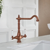 Traditionelle Küchenarmatur – inkl. schwenkbarem Hahn (gerade) – satiniertes Kupfer – Elizabeth