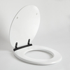 Traditioneller weißer Toilettensitz mit Scharnieren in Schwarz - Richmond Hudson Reed