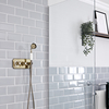 Traditionelles Dusch-Thermostat mit Handbrause,  antikes Gold - Elizabeth