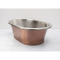 Traditionelles Kupfer Aufsatzwaschbecken - 530mm x 345mm (ohne Hanloch) - Nickel - Hudson Reed