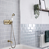 Traditionelles Thermostat mit Handbrause und Wanneneinlauf,  antikes Gold - Elizabeth