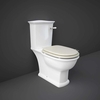 Traditionelles WC mit aufgesetztem Spülkasten und Hebelgriff – Soft-Close-Sitz Greige – RAK Washington x Hudson Reed
