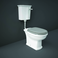 Traditionelles WC mit erhöhtem Spülkasten – Soft-Close-Sitz Grau – RAK Washington x Hudson Reed