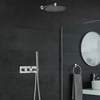 Twin Duscharmatur Unterputz Rund mit Handbrause & 200mm Duschkopf Wandmontage,  von Hudson Reed