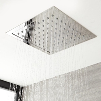 Unterputz-Duschkopf zur Deckenmontage,  280mm x 280mm – Chrom – Kubix