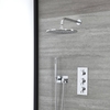 Unterputz-Duschsystem mit Thermostat – mit 300mm rundem Duschkopf und Handbrauseset – Chrom – Como