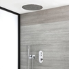Unterputz-Duschsystem mit Thermostat – mit 400mm rundem Unterputz-Duschkopf und Handbrauseset – Chrom – Idro