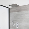 Unterputz-Duschsystem mit Thermostat – mit 400mm x 400mm Unterputz-Duschkopf und Handbrauseset – Chrom – Kubix