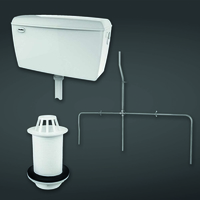Unterputz-Spülkasten für 3 Urinale,  13.5L Spülmenge – Automatische Spülung - RAK x Hudson Reed