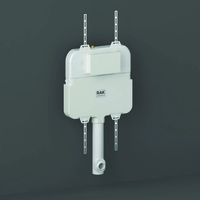 Unterputz-Spülkasten,  Slimline 80mm,  Betätigungsplatte Eckig,  Cappuccino - RAK Ecofix x Hudson Reed