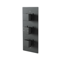 Unterputz-Thermostat für 3 Verbraucher,  Schwarz - Duscharmatur - Preto Hudson Reed