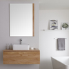 Unterschrank (510mm x 1000mm) mit rechteckigem Aufsatzwaschbecken – goldene Eichen-Optik - Newington