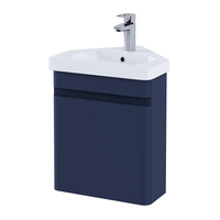 Unterschrank-Eckwaschbecken 45cm,  in Matt Denim Blau – RAK Resort x Hudson Reed