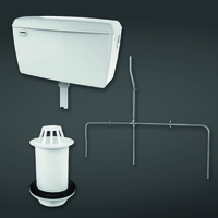 Urinal Aufputz-Spülkasten (3 Urinale) 13.5L,  mit automatischer Spülung - RAK x Hudson Reed
