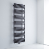 Vertikal Handtuchheizkörper 180x60cm 2010W Mittelanschluss Anthrazit - Arch von Hudson Reed