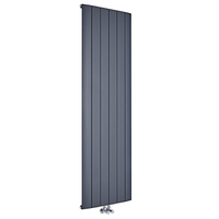 Vertikal Heizkörper 180 x 56, 5cm Mittelanschluss 2303W aus Aluminium in Anthrazit von Hudson Reed