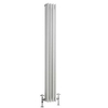 Vertikaler Gliederheizkörper 1500mm x 203mm 694W,  3 Säulen Nostalgie Weiß - Regent,  von Hudson Reed