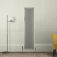 Vertikaler Röhrenheizkörper 3-lagig,  in Smoke Grey - von 180cm x 29cm – Regent Hudson Reed