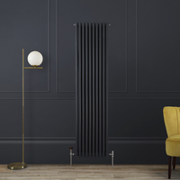 Vertikaler Röhrenheizkörper (3-Säulen),  Dark Charcoal - Größe wählbar – Regent Hudson Reed