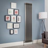 Vertikaler Säulenheizkörper (3-lagig) 180cm x 38cm,  lackiertes Rohmetall – Regent Hudson Reed