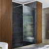 Walk-In Dusche,  geriffeltes Glas,  Chrom,  Nischeneinbau inkl. Duschwanne mit Schiefer-Effekt,  Größe ab 1100mmx700m wählbar - Florence Hudson Reed