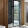 Walk-In Dusche mit gerilltem Glas Schwarz,  Nischeneinbau,  ab 110cmx70cm inkl. Duschwanne - Florence Hudson Reed