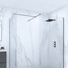 Walk-In Dusche zum Eckeinbau,  mit Profil in Schwarz – Größe wählbar - RAK Feeling x Hudson Reed